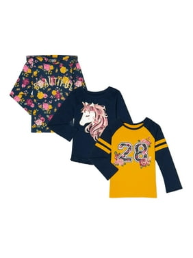 Girls FUN KIND COOL SWEET Long Sleeve Shirt-NEW-Top-Purple-Pink-Heart 4T or 5T